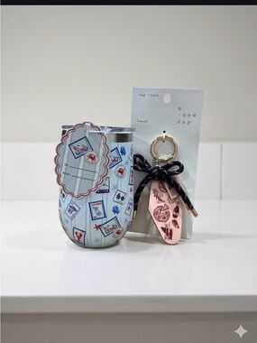 NWT Manna Americana Wine Tumbler & A New Day Bag Charm Bundle